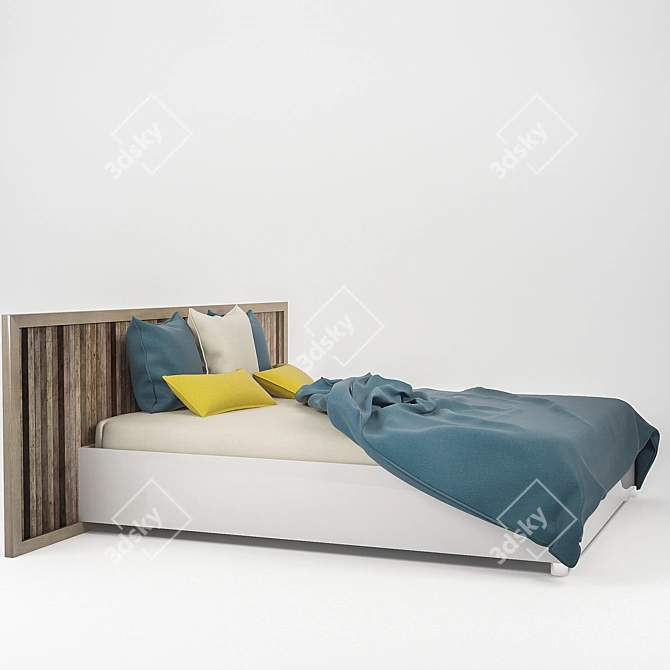 Dreamland Deluxe: Comfy & Stylish Bed. 3D model image 2