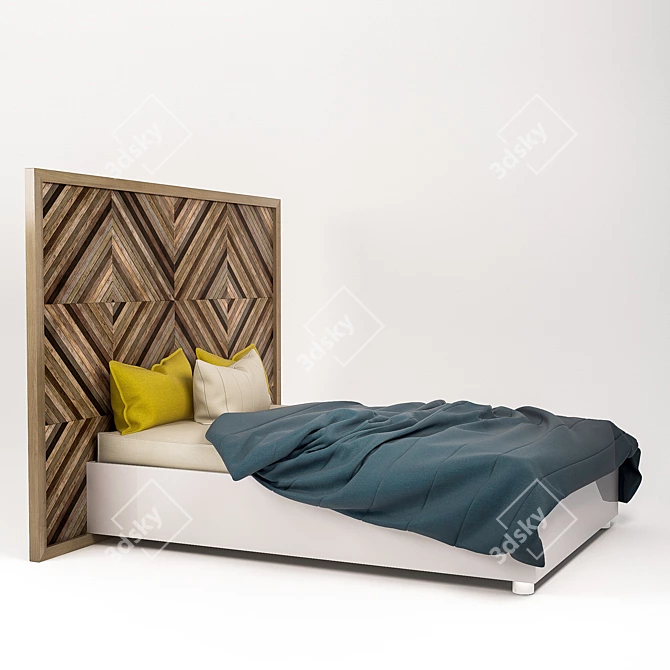 Modern Style Bed 3D model image 2