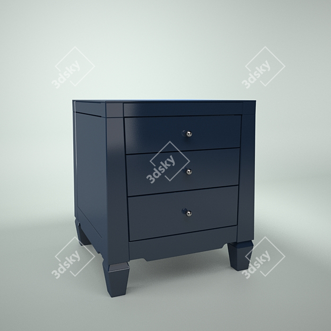 Modern Bedside Cabinet Komodik 3D model image 1