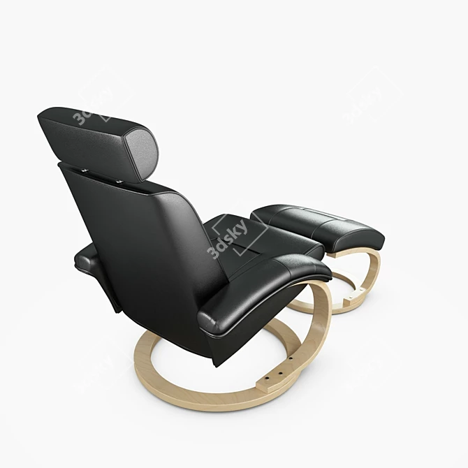 Realistic Lounge Chair: Luxury Comfort 3D model image 3