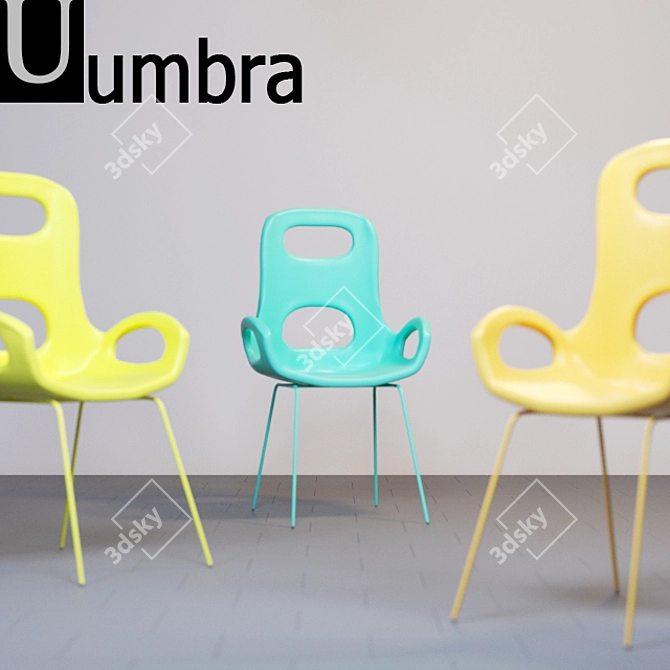 ErgoPlastic Chair: Style & Comfort! 3D model image 1