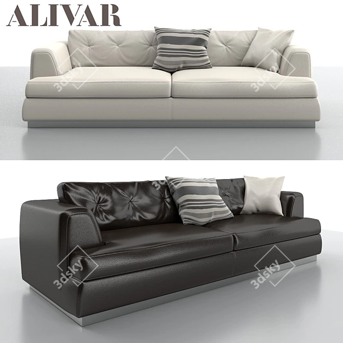 Ascot Sofa: The Epitome of Italian Luxury 3D model image 1