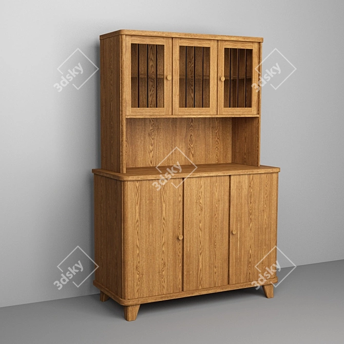 Title: Rustic Sideboard with Vintage Charm 3D model image 1