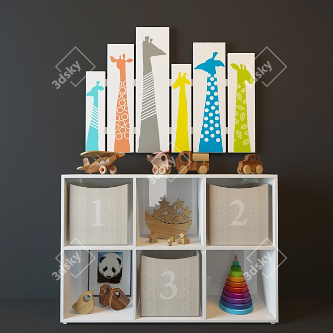 Kids Room Play Set 3D model image 1