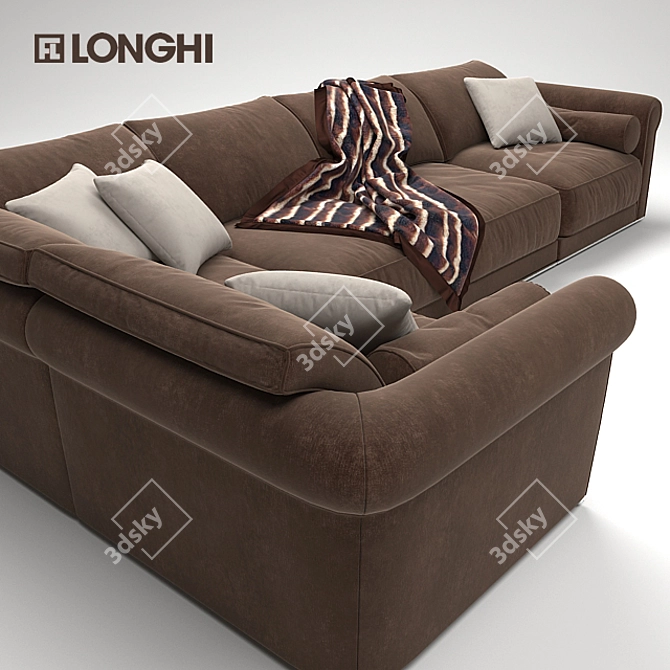 Luxury Longhi Loveluxe Sofa 3D model image 1
