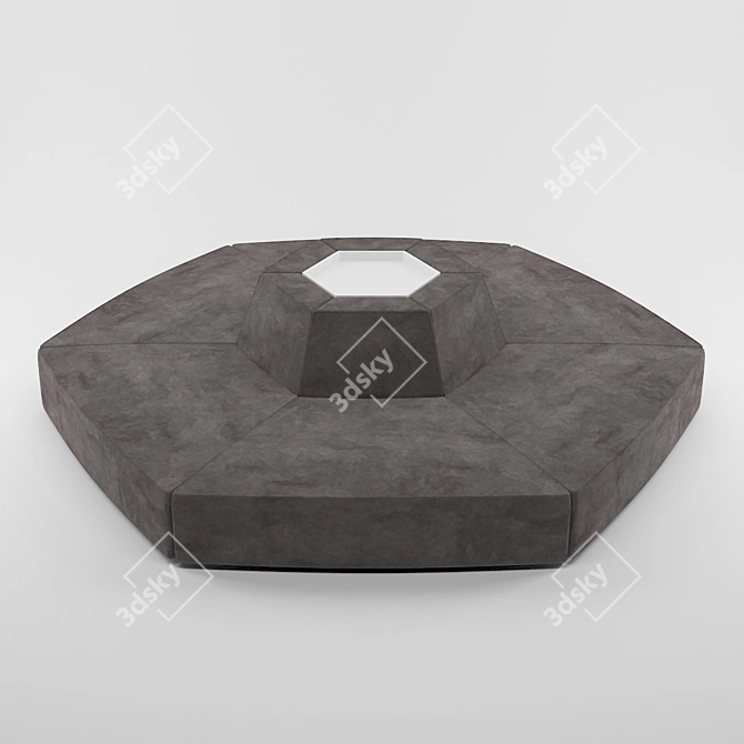 HexaLounge: Modular Hexagonal Lobby Seat 3D model image 1