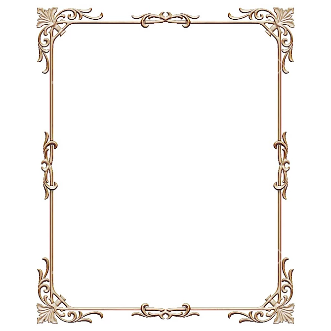 Sleek Photo Frame 3D model image 1