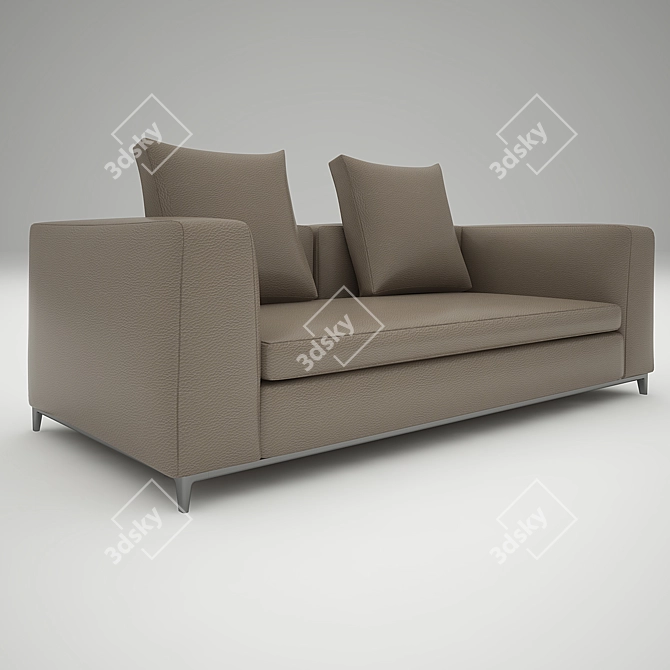 Italian Leather Sofa: B&B ITALIA MICHEL CLUB 3D model image 1