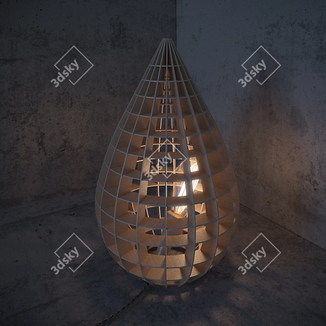 Tear Ceiling Light: European Award-Winning Design 3D model image 3