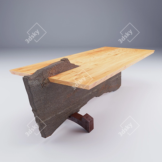 Modern Wooden Table: Table Mesa 3D model image 1
