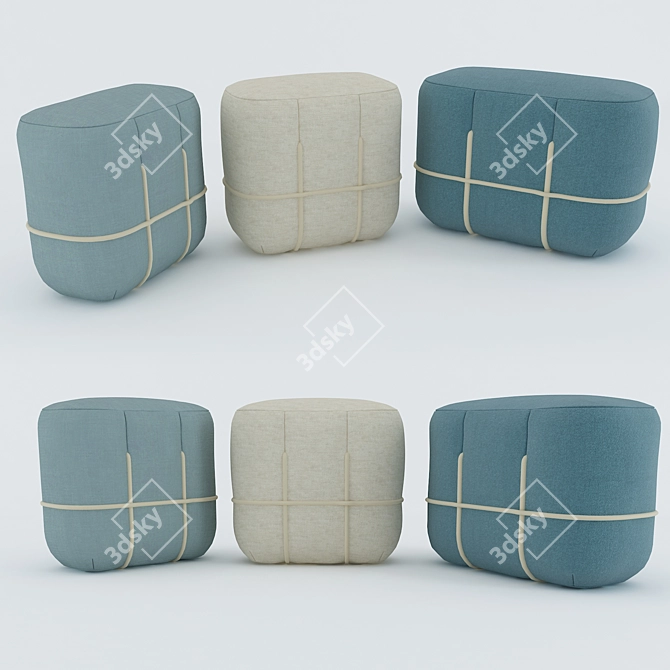 Elegant Lace Pouf: Versatile, Stylish 3D model image 1