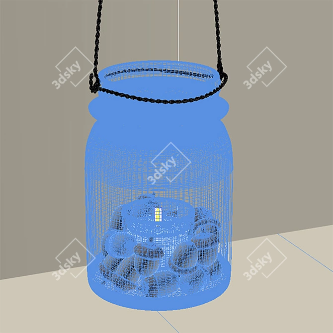 Acorn Jar Candle: Rustic Decor 3D model image 3
