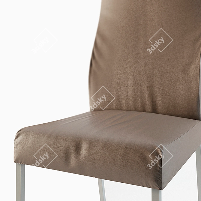 Genuine Leather Iva Dining Chair 3D model image 3