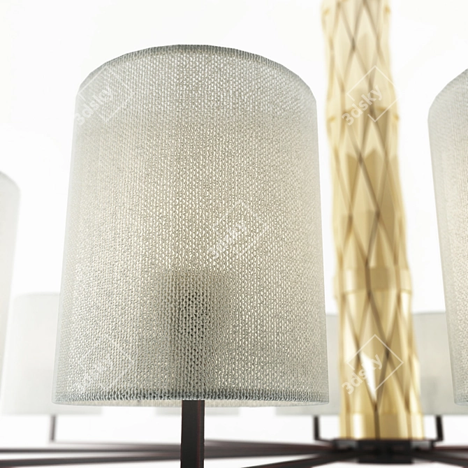 Flaire 12-Light Chandelier: Stunning Statement Piece 3D model image 3