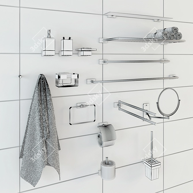 Durovit Karree: Brilliant Bathroom Collection 3D model image 3