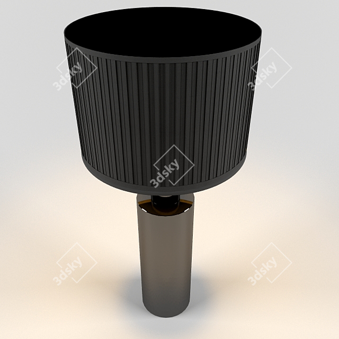 Elegant Black Gratia Table Lamp 3D model image 2