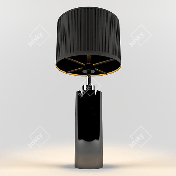 Elegant Black Gratia Table Lamp 3D model image 3