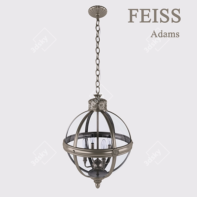 Feiss Adams 4-Light Chandelier 3D model image 1