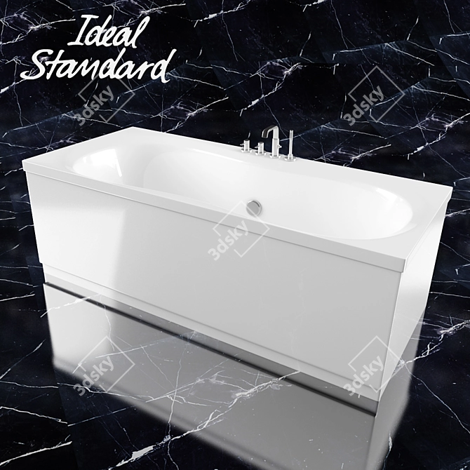 Ideal Standard Aqua Duo: Perfect Corner Bath 3D model image 1