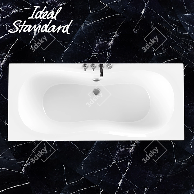 Ideal Standard Aqua Duo: Perfect Corner Bath 3D model image 2