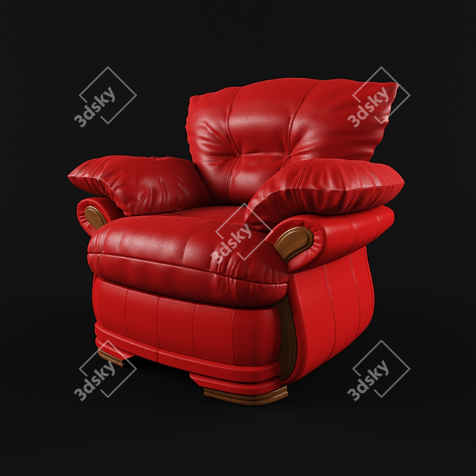Liverpool Armchair: Sleek and Stylish Seating 3D model image 1
