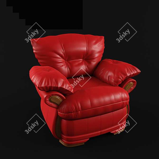 Liverpool Armchair: Sleek and Stylish Seating 3D model image 2