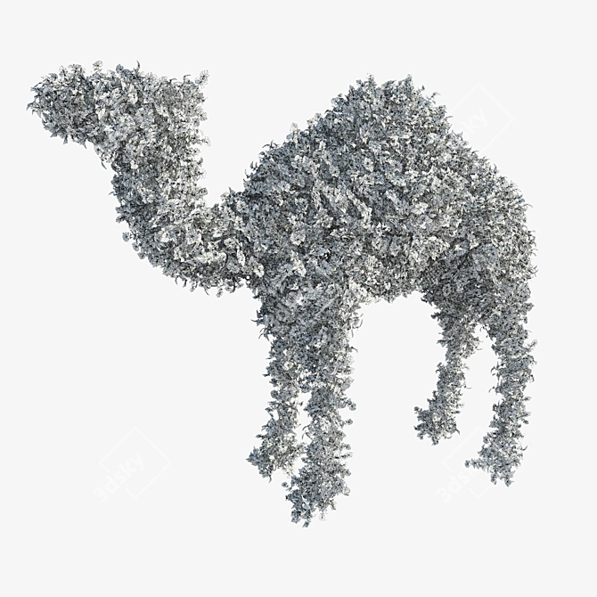 Desert Mirage: Camel Topiary 3D model image 2