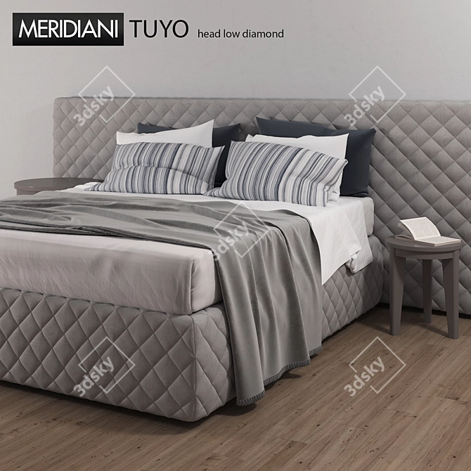 Elegant Tuyo Diamond Headboard 3D model image 1