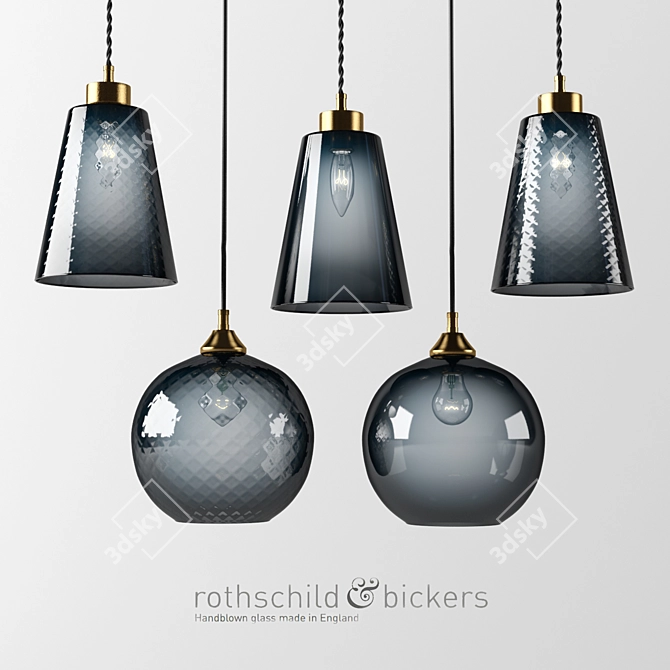 Artisan Glass Lighting Collection 3D model image 1