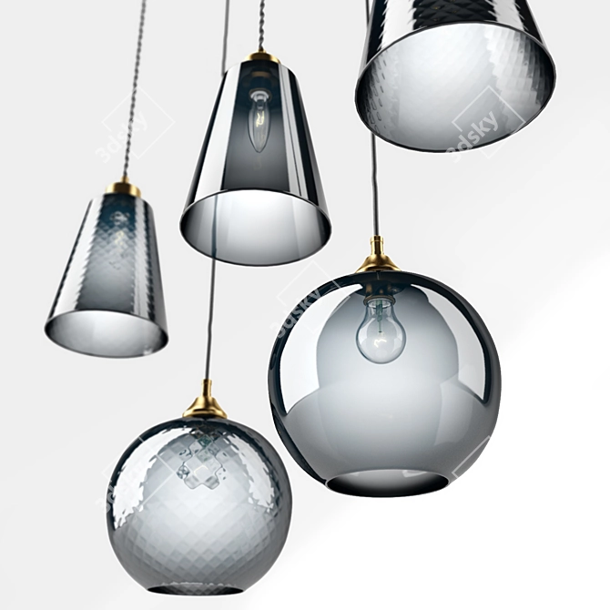 Artisan Glass Lighting Collection 3D model image 2