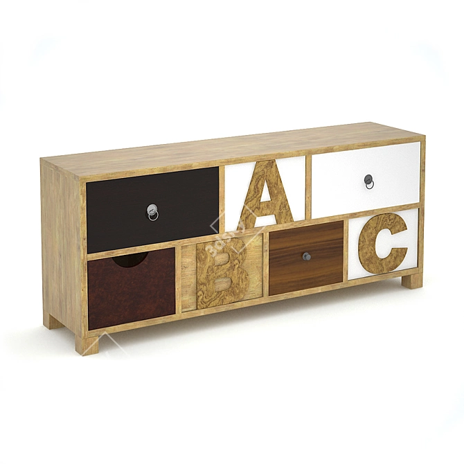 Modern ABC Chest 3D model image 1