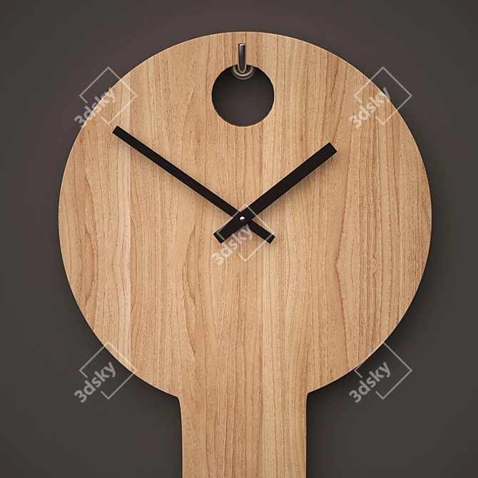 Title: Key Wall Clock (25x4x60) 3D model image 3