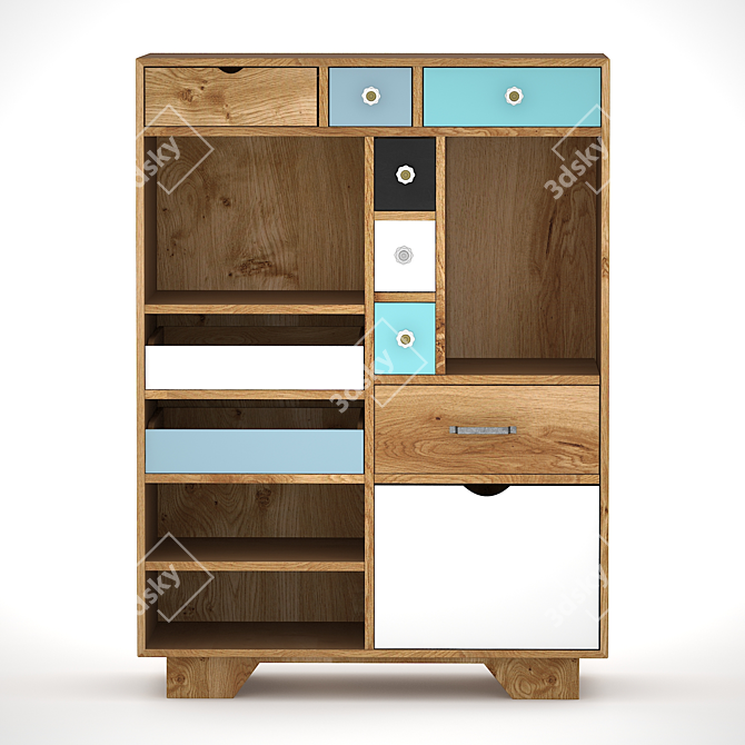 Scandinavian Style Ingeborg Chest of Drawers 3D model image 3