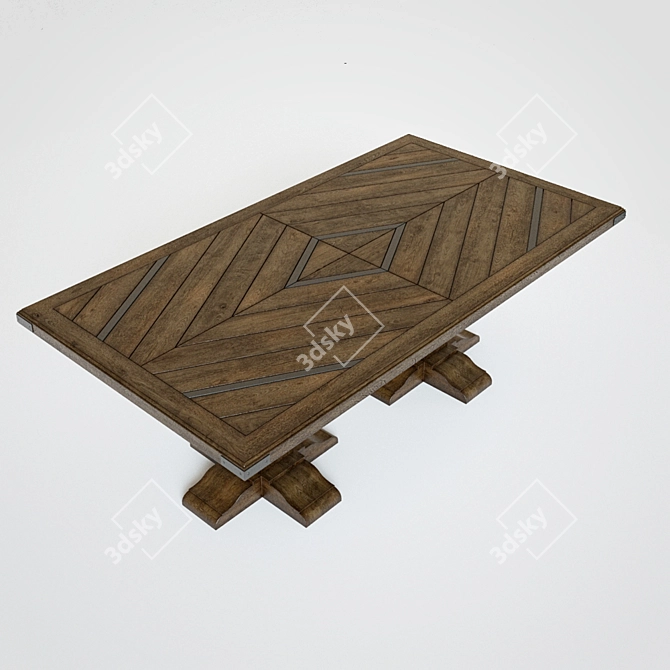 Woodbury Cocktail Table by Bernhardt 3D model image 2
