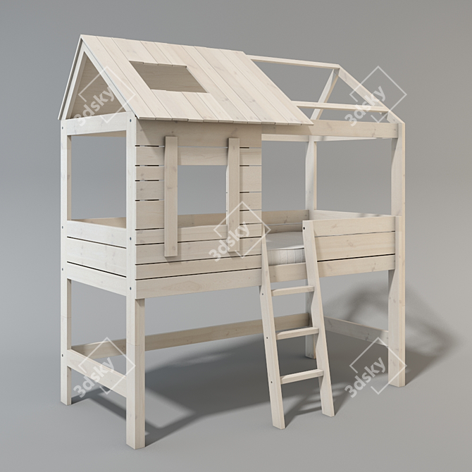 Child House Beds: Fun and Cozy Cots 3D model image 1