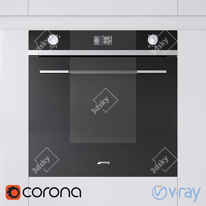 Smeg SF122N Linea: Modern 60cm Oven 3D model image 1