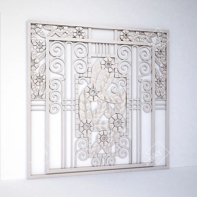 Art Deco Inspired Decorative Panels 3D model image 1