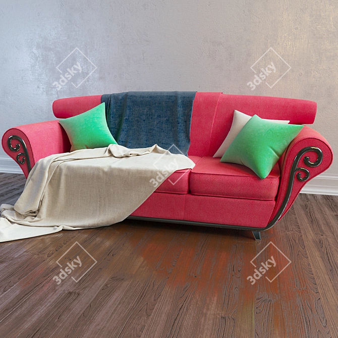 Modern Comfort Sofa 3D model image 1
