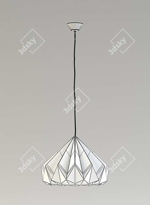 Rustic Chestnut Table Lamp 3D model image 3