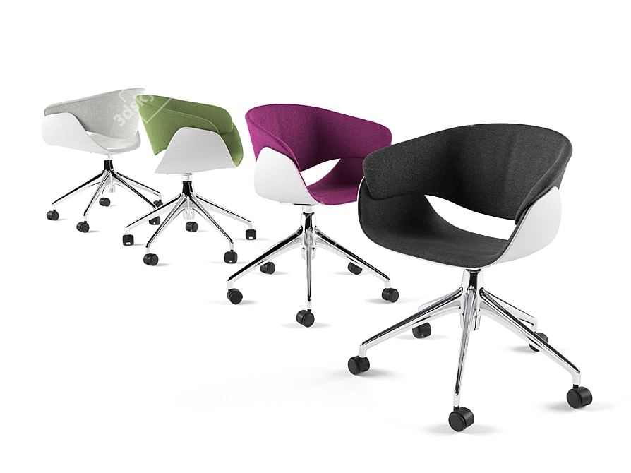 Elegant Compact Chair for Conference & Relaxation 3D model image 3