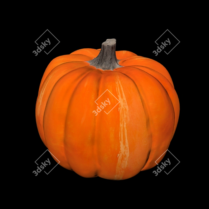 Pumpkin Model with Normal Map 3D model image 1