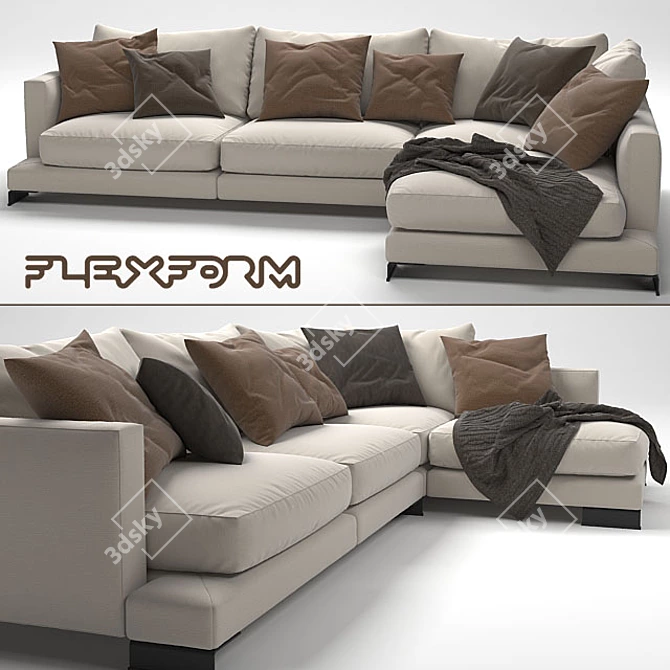 Coastal Comfort Long Island Sofa 3D model image 1