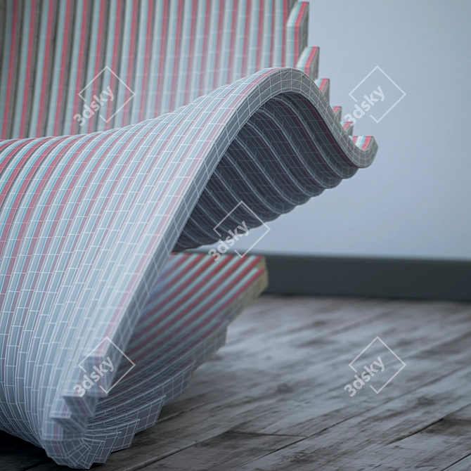 Modern Diwani Rocking Chair 3D model image 3