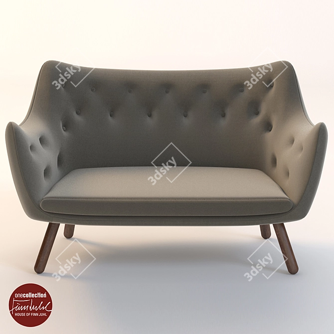 Elegant Finn Juhl Sofa: Timeless Beauty 3D model image 1