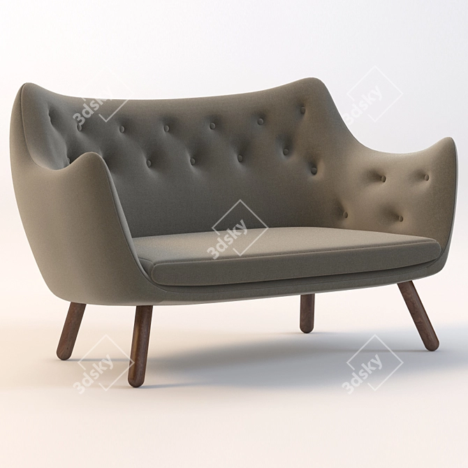 Elegant Finn Juhl Sofa: Timeless Beauty 3D model image 2
