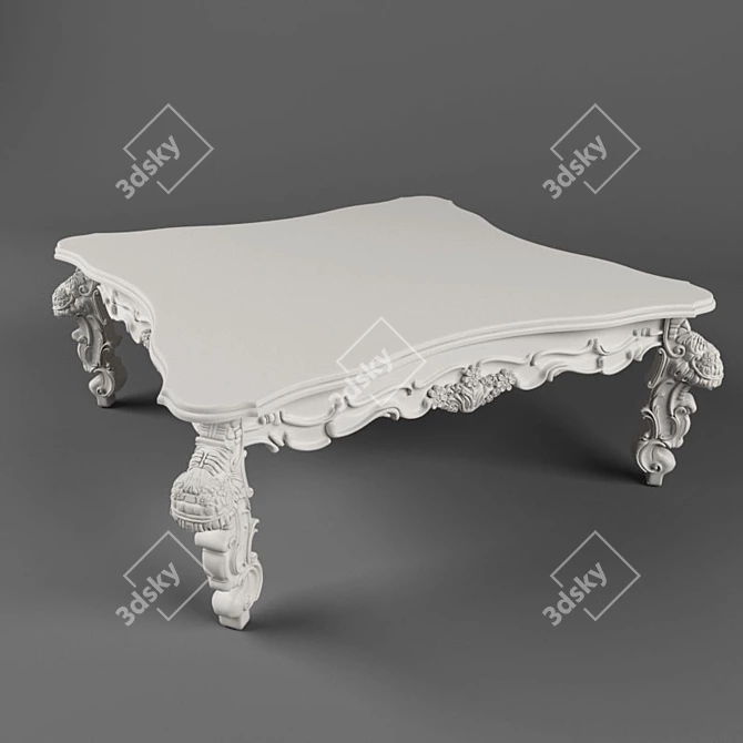 Classic Coffee Table - 1200x1200 3D model image 1