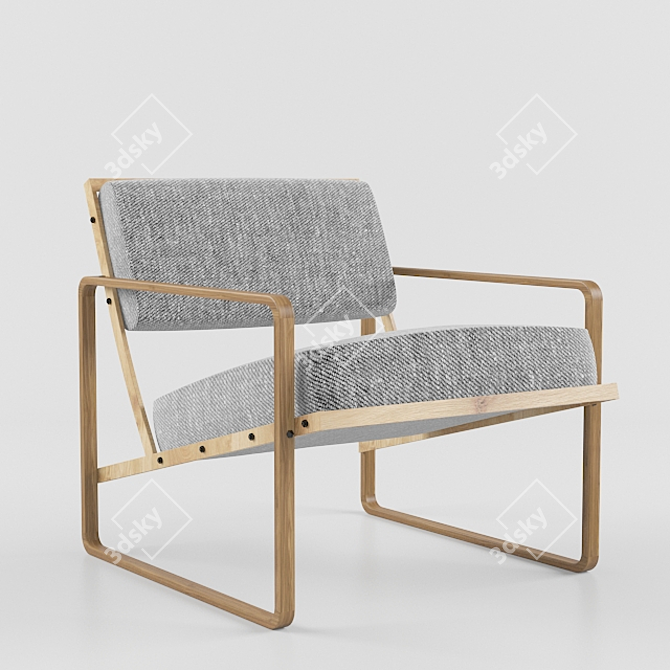 Luxury Custom Lounge Armchair 3D model image 1