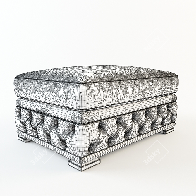 Miami Ottoman: Stylish Bedding Set 3D model image 2