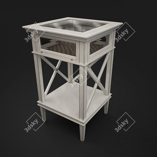 Elegant Square Showcase Table 3D model image 1