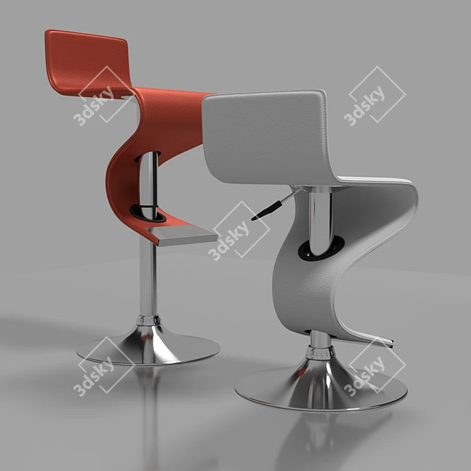 ESF JY958-1 Bar Chair - Sleek and Stylish 3D model image 2